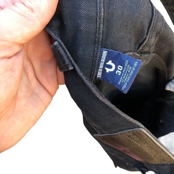 TRUE religion jeans size 30 ROCCO relaxed skinny gray - Picture 5 of 12